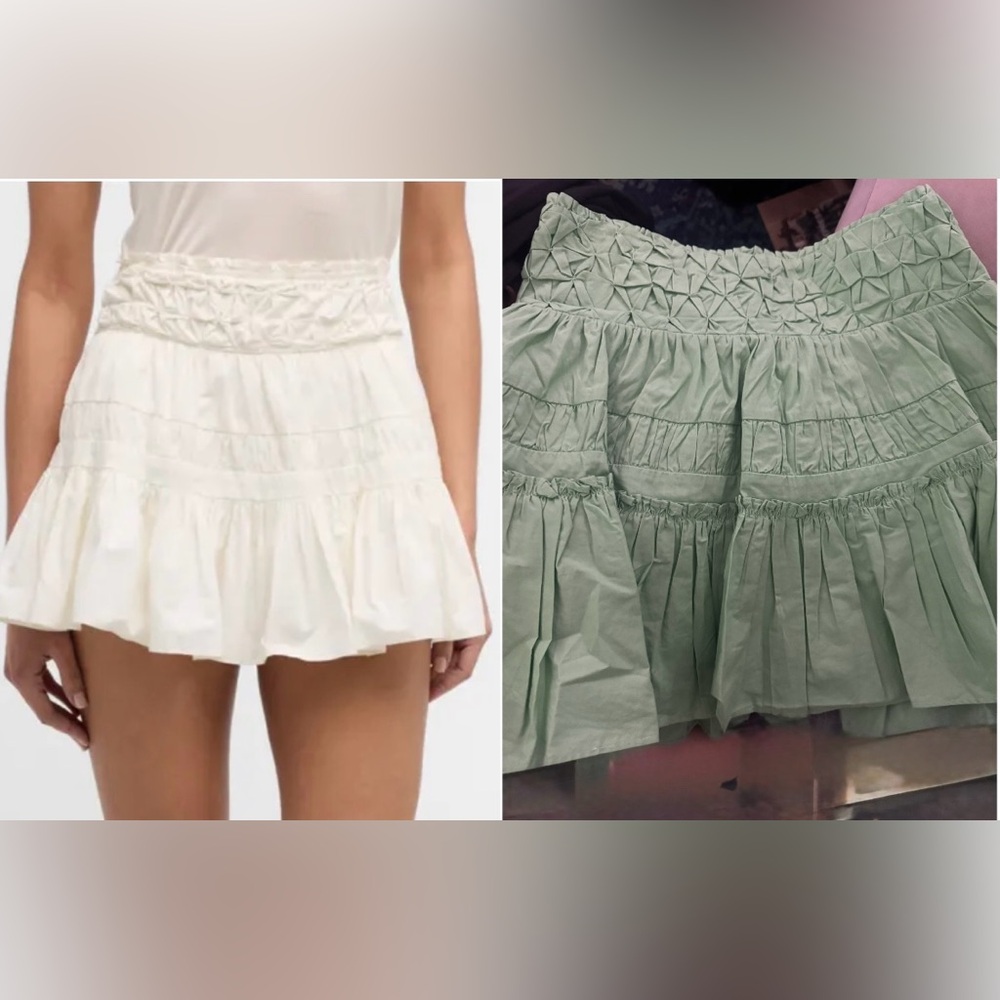 NWT Ramy Brook $295 Lined Green Skirt Size XS